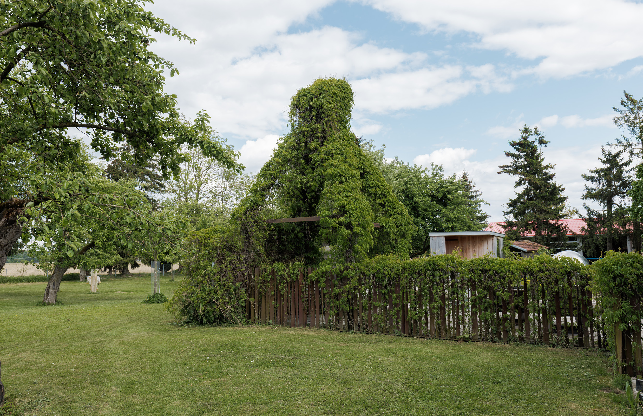 Pavillon und dynamischer Gartenzaun
