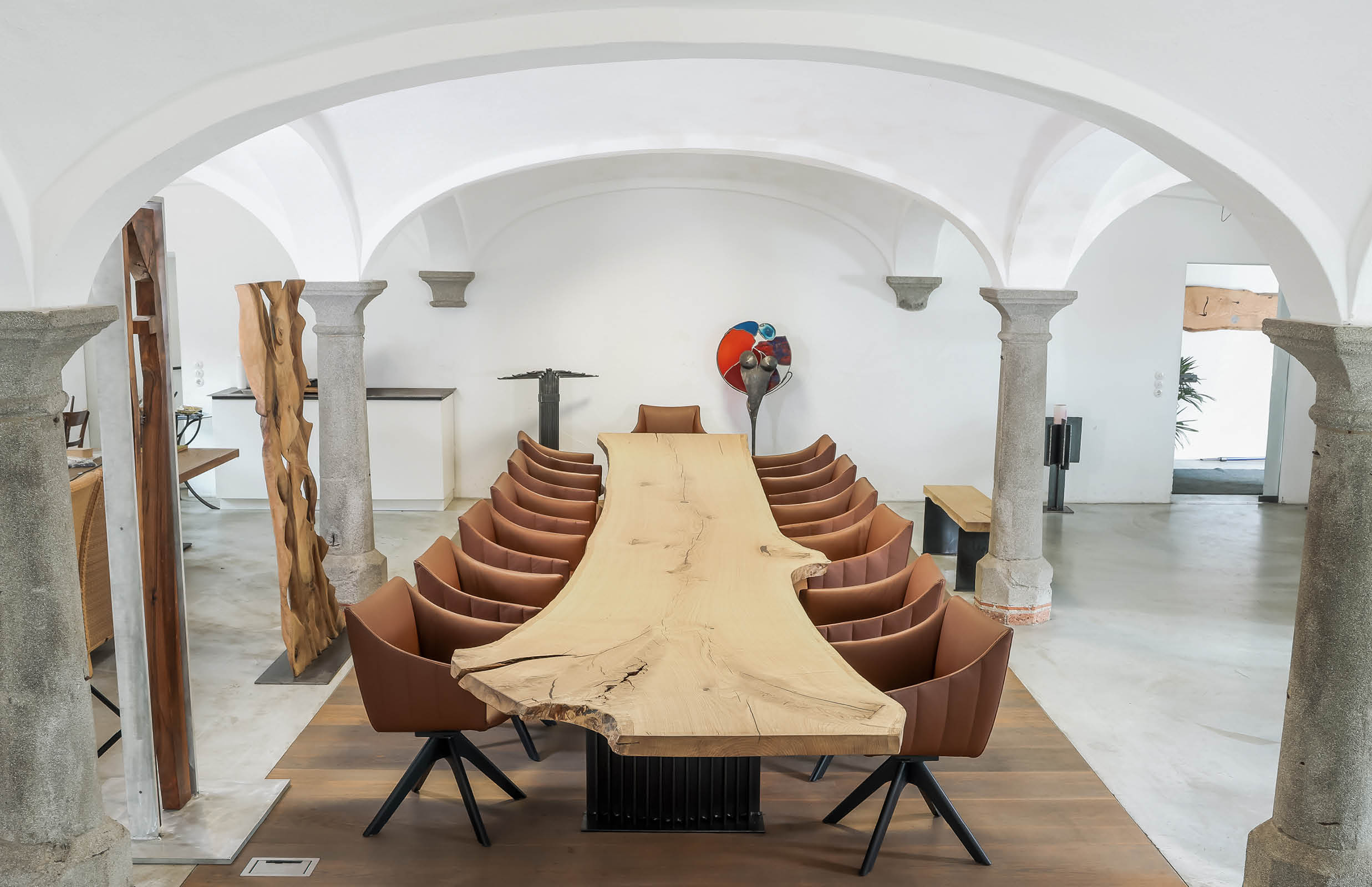 6-Meter-Tafel aus massiver Eiche