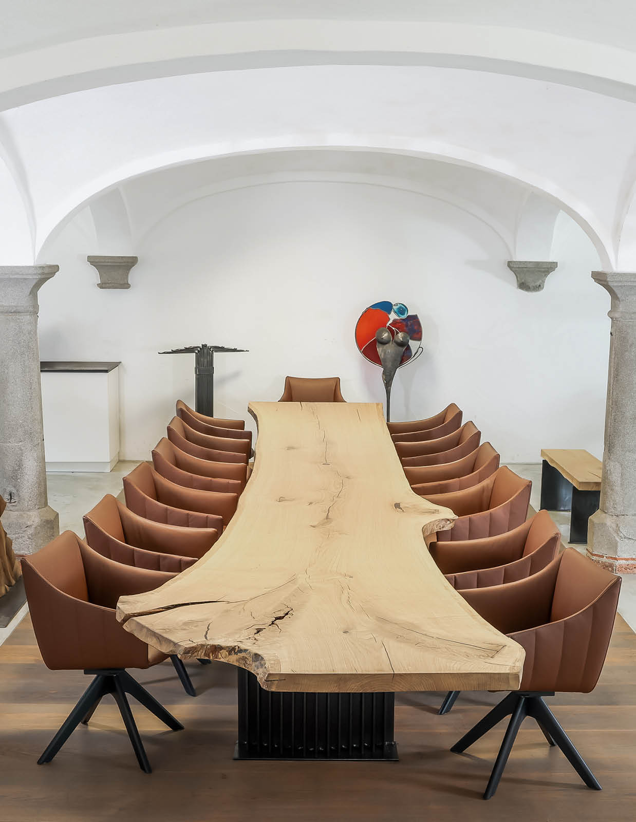 6-Meter-Tafel aus massiver Eiche
